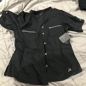 NWT Jaanuu black scrub top